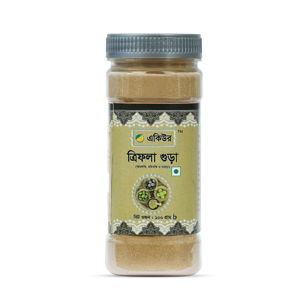 Triphala_Gura_100g.jpg Acure Triphala Powder - ত্রিফলা গুড়া - Image 1